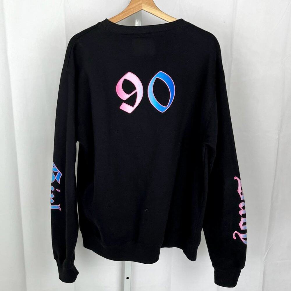 B. Simone Size L Baby Girl Pullover Crew Neck Sweatshirt Black - Picture 2 of 8
